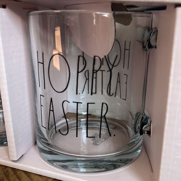 Rae Dunn Hoppy Easter Glass Mugs Set - Picture 6 of 6